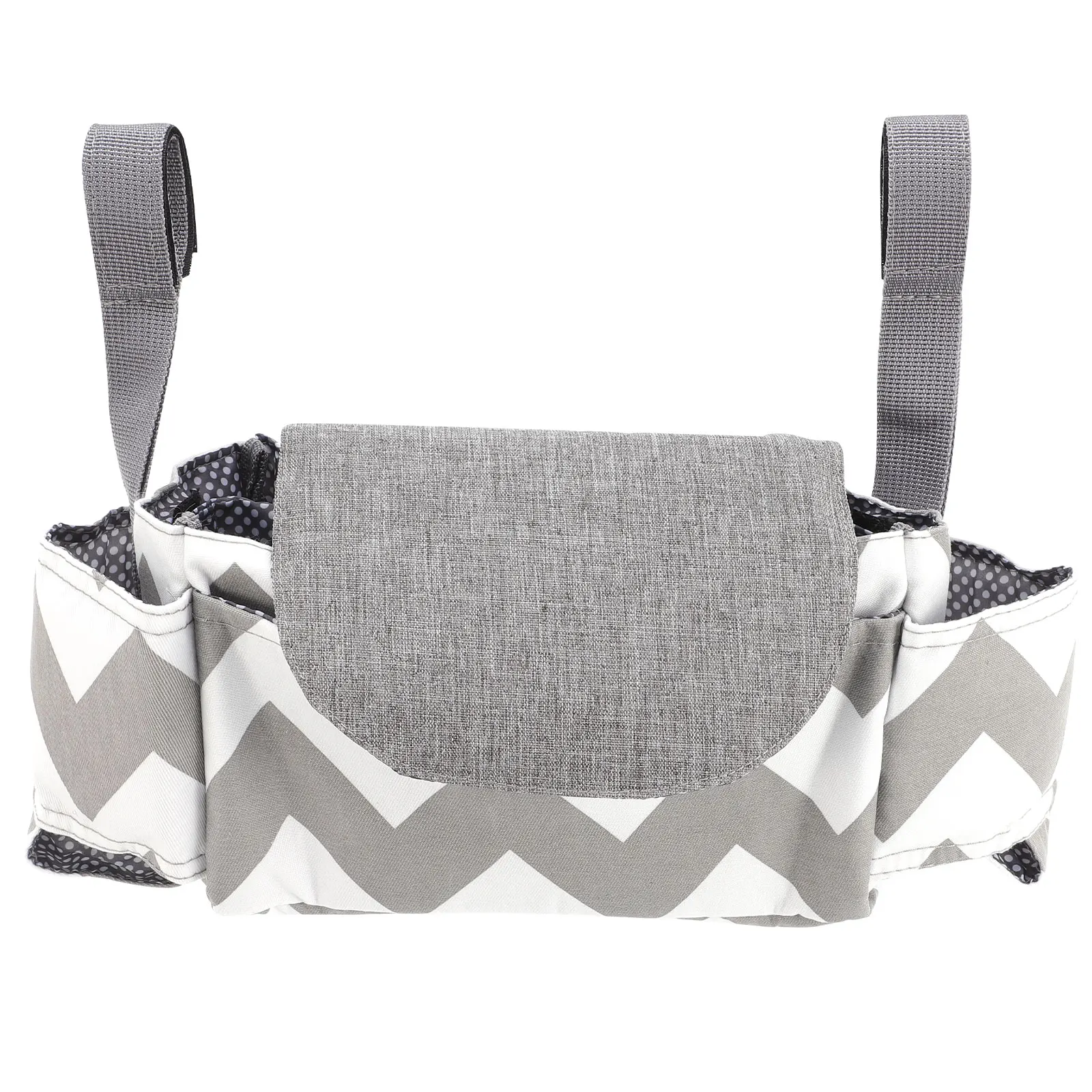 

Baby Stroller ganizer Bag Diaper Storage Grey Pram Accessories Hanging Caddy Polyester Durable Easy Clean Infant Cart