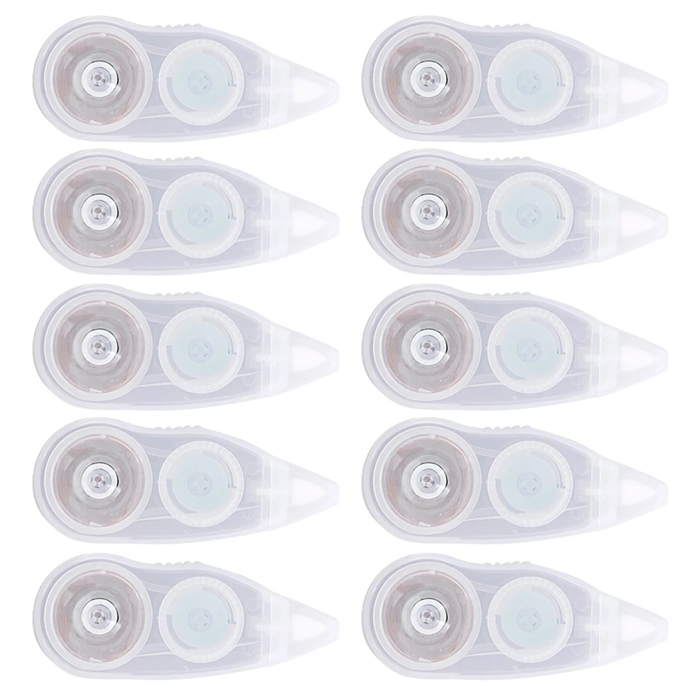 

10 Pcs Correction Tape White Clear Out Double Side Sided Sticky for Office Whitening