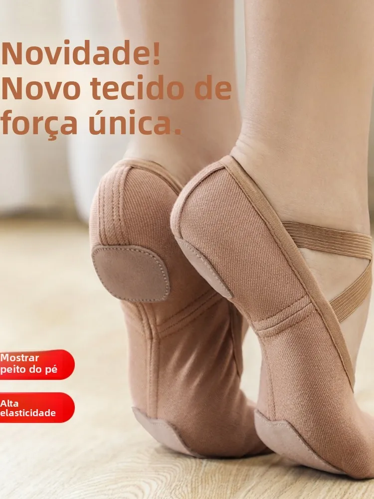 弾性生地のバレエダンスシューズ-ソフトボトム-猫の爪デザイン-女性-大人と子供用-通気性-滑り止め-耐摩耗性