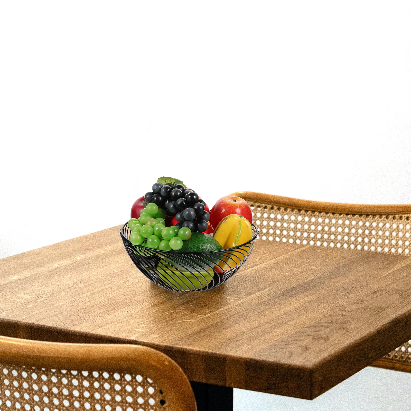 

Metal Fruit Basket Hollow Design Kitchen Storage Holder Snack Candy Iron Drain Basket Desktop Organizer Food Container