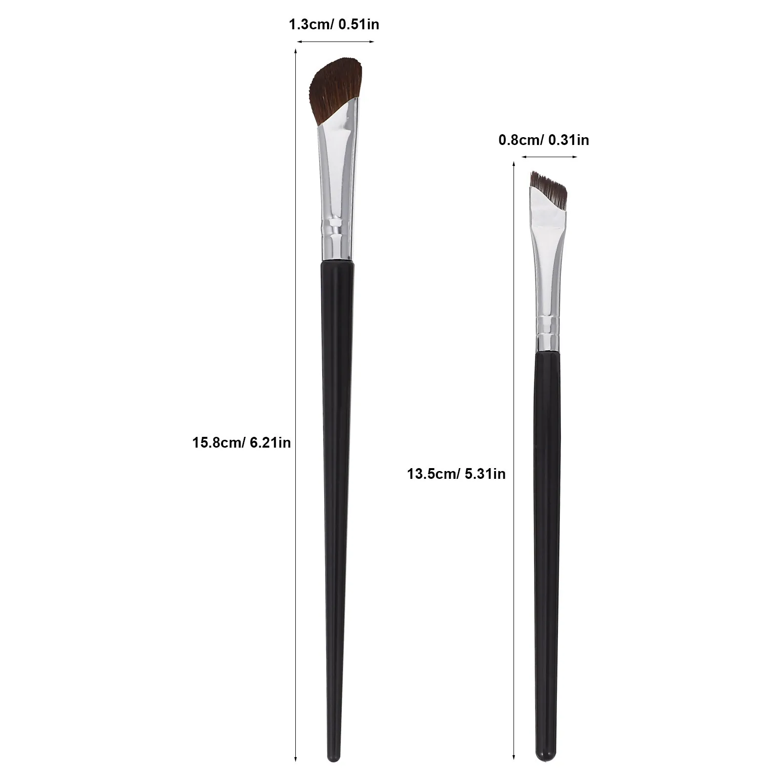 4개입 각진 아이라이너 코 윤곽 브러시 아이 메이크업 브러시 세트 눈썹 컨실러 아이섀도우 도구 아이 메이크업