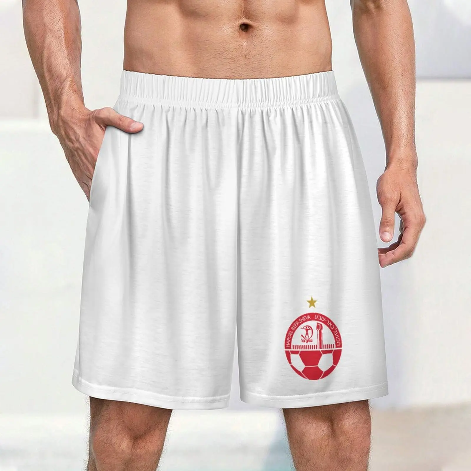 Hapoel Beer Sheva Ice-Cold Summer Pajama Trousers Shorts Half Pants For Men Sleep Home Wear Breathable Comfort Casual Sport