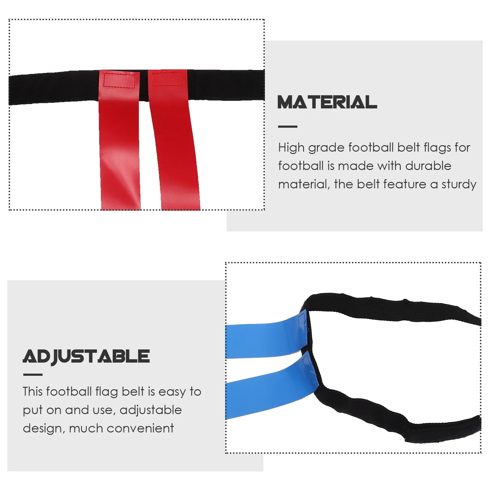 2 Sets Props Fitness Kids Soccer Ball Rugby Waist Flag Pp for Outdoor Football Supplies