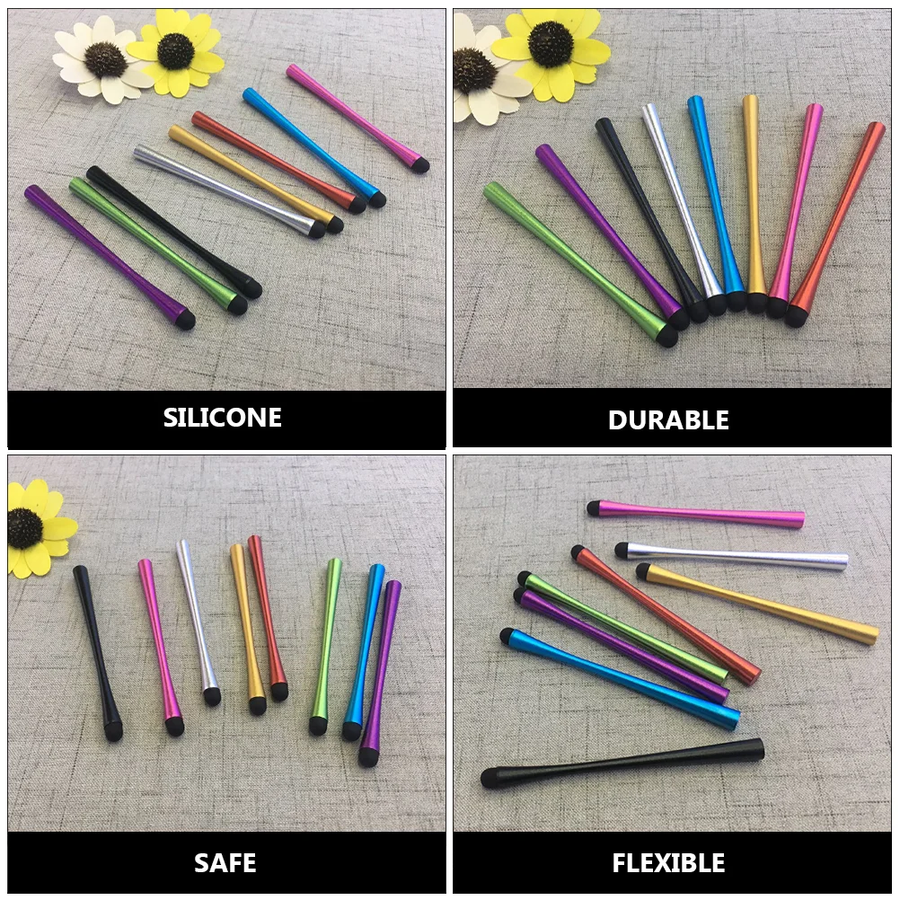 8 Pcs Non-slip Small Waist Stylus Pen Lovely Painting Pens Silica Gel Fine Tip Unique