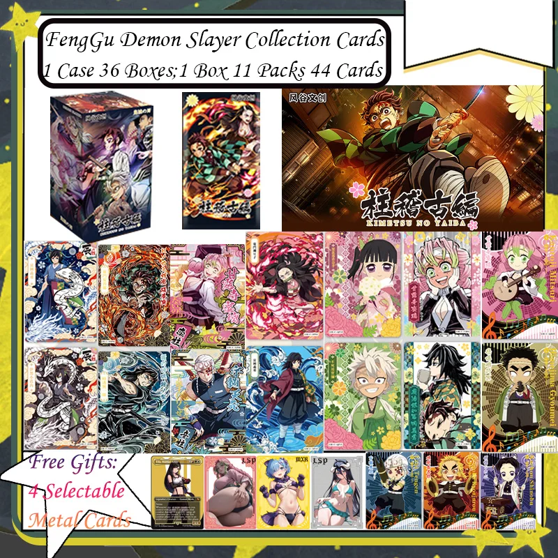 

Коллекционные карты FengGu Demon Slayer, карты Demon Slayer Tanjirou Kamado Nezuko, коллекционные карты персонажей, подарки в стиле аниме