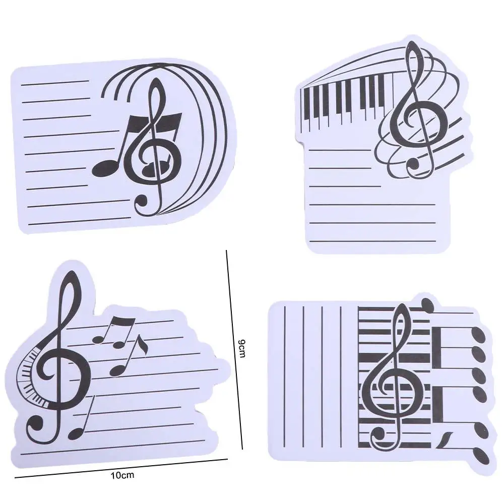 10Pcs/Set Self-adhesive Music Note Sticky Notes Various Music Shapes 30 Sheets/Book Music-themed Notepads Daily To Do Creativity