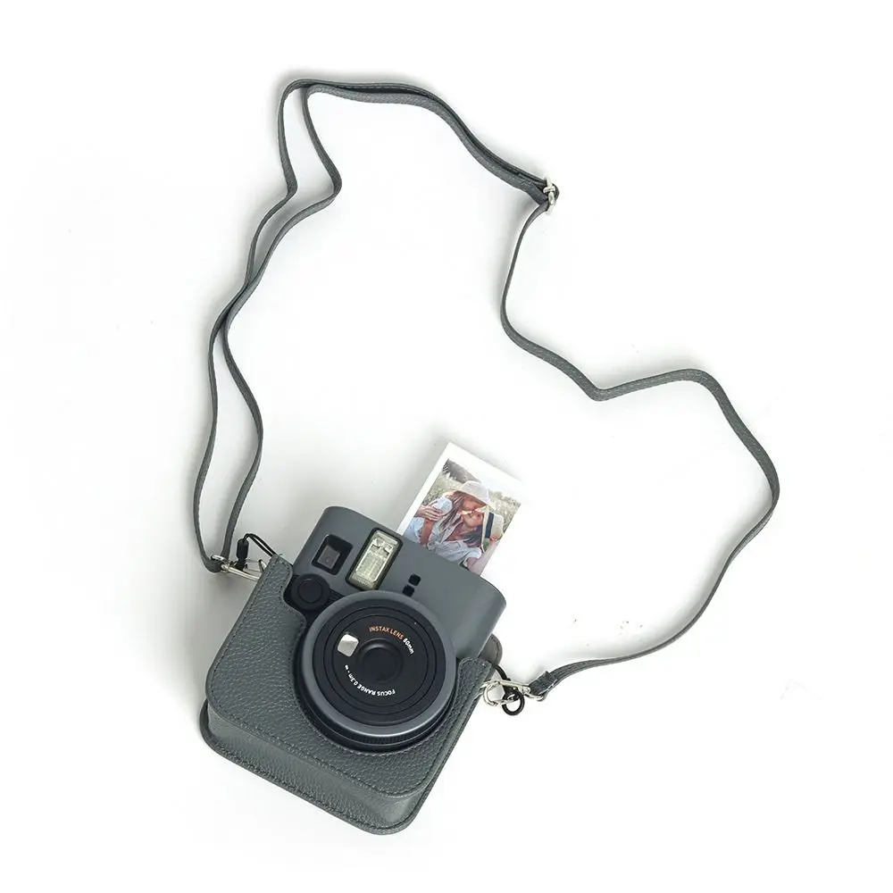 PU Leather Instant Camera Case Anti Scratch Shockproof Protective Cover Portable Retro Storage Bag for Fujifilm Instax Mini 41