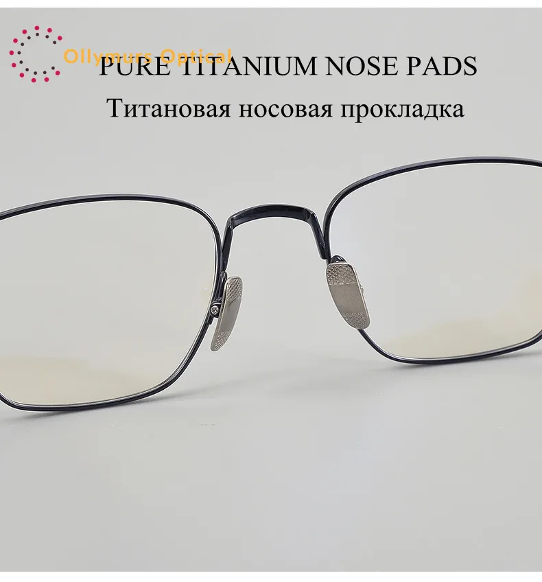 نظارات طبية للرجال من OLLYMURS من التيتانيوم النقي IP إطار نظارات عالي الجودة وصفة لعدسة الرؤية مجال واسع متعدد البؤر