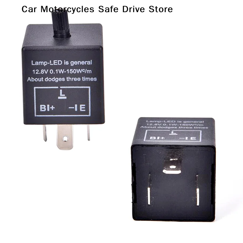 12V 3pins Auto Motorrad LED Blinkrelais Elektronische Universal Einstellbare Freauency LED Blinker Licht Blinker Blinkrelais
