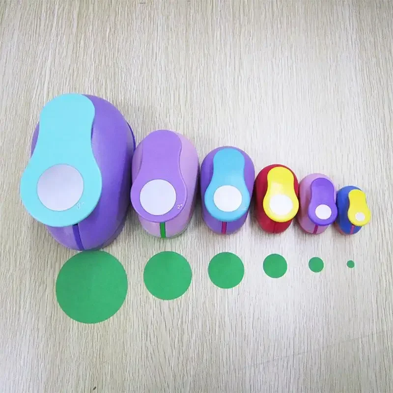 1PCS Round Shape Craft Punch Set Children Manual DIY Hole Punches Cortador de papel de scrapbook Circle Punch 5cm,3.8cm,2.5cm