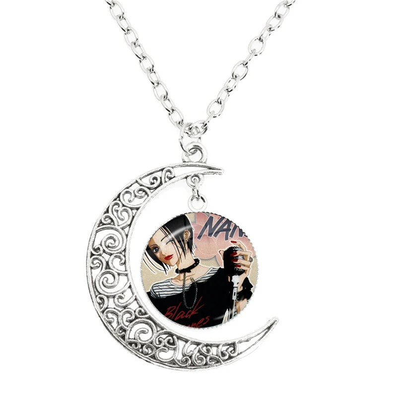 Ai Yazawa Osaki Nana Anime Moon Necklace For Women Men Cool Pendant Glassgive Fans Gift Jewelry