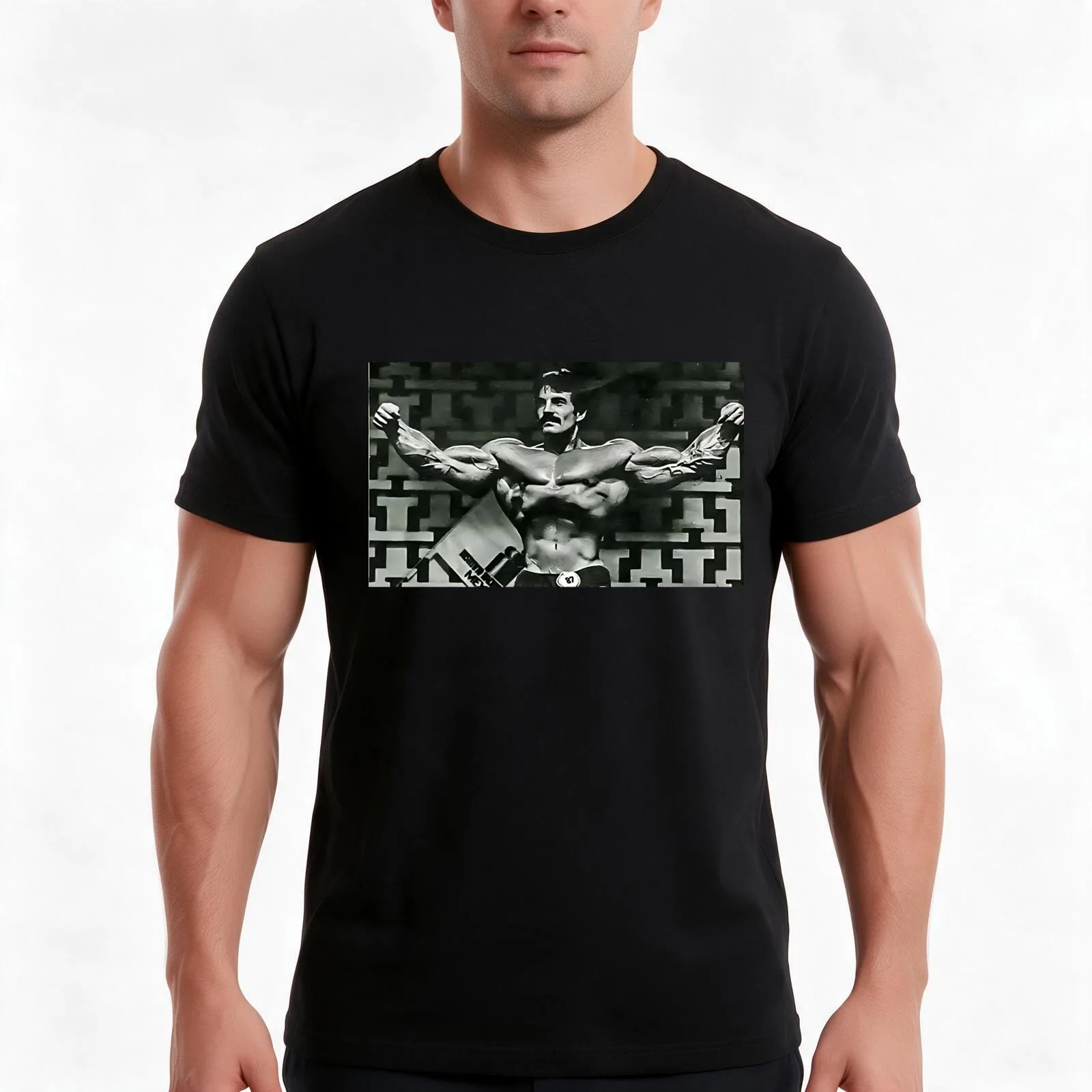 Mike Mentzer Crucifix T-Shirt Summer Casual Cotton Tee Oversized Streetwear Tops Vintage Graphic Print Unisex Men Women