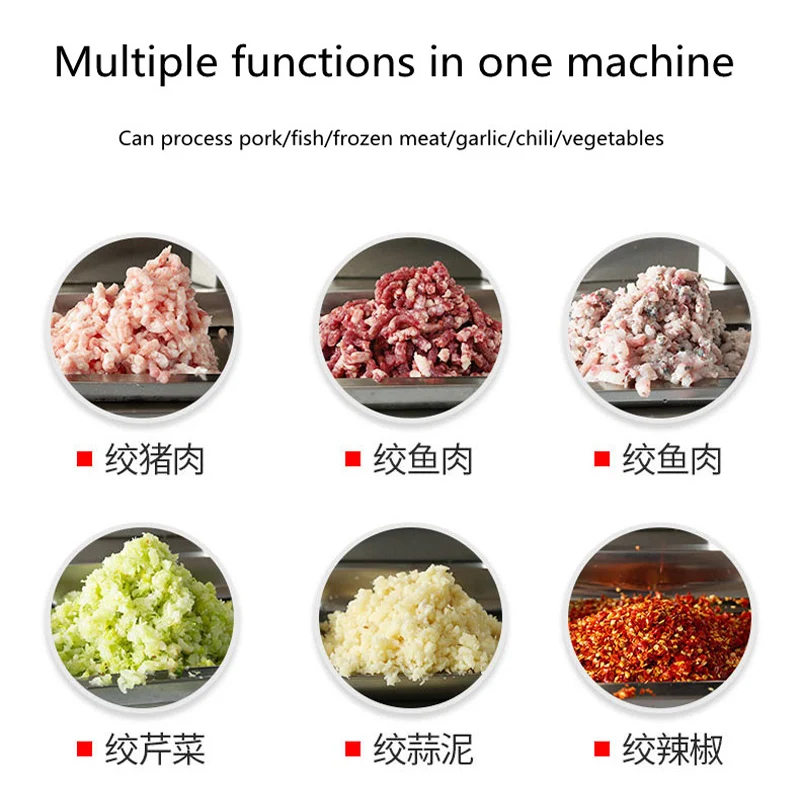 Molinillos de carne eléctricos de acero inoxidable, picadora resistente, embutidor de salchichas, procesador de alimentos, electrodomésticos, máquina de Enema Chopper