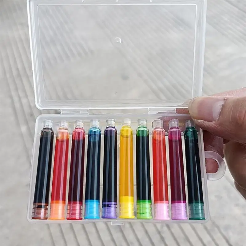 

10 Pcs Replaceable Pen Refill for Fountain Pen 10 Colors for Office School