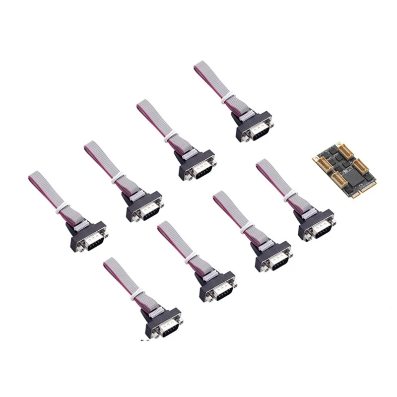 

Последовательная плата MINI PCIe на 8 портов RS232, последовательная плата расширения RS232 MINI PCIe на 8 портов, карта расширения, контроллер COM 17V358