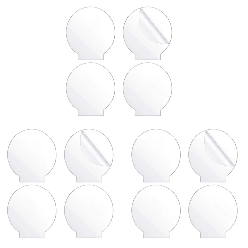 12 قطعة لوح أكريليك شفاف لوحة مستديرة سميكة (4 مللي متر) لوح أكريليك بلاستيكي لقاعدة إضاءة LED ، علامة ، مشاريع عرض ذاتية الصنع-B09B #3