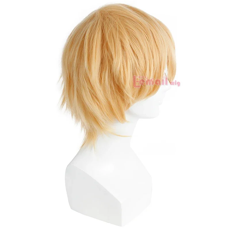 L-email Perücke brandneue Männer Perücken 32cm kurze blonde hitze beständige synthetische Haare Perucas Männer Cosplay Perücke