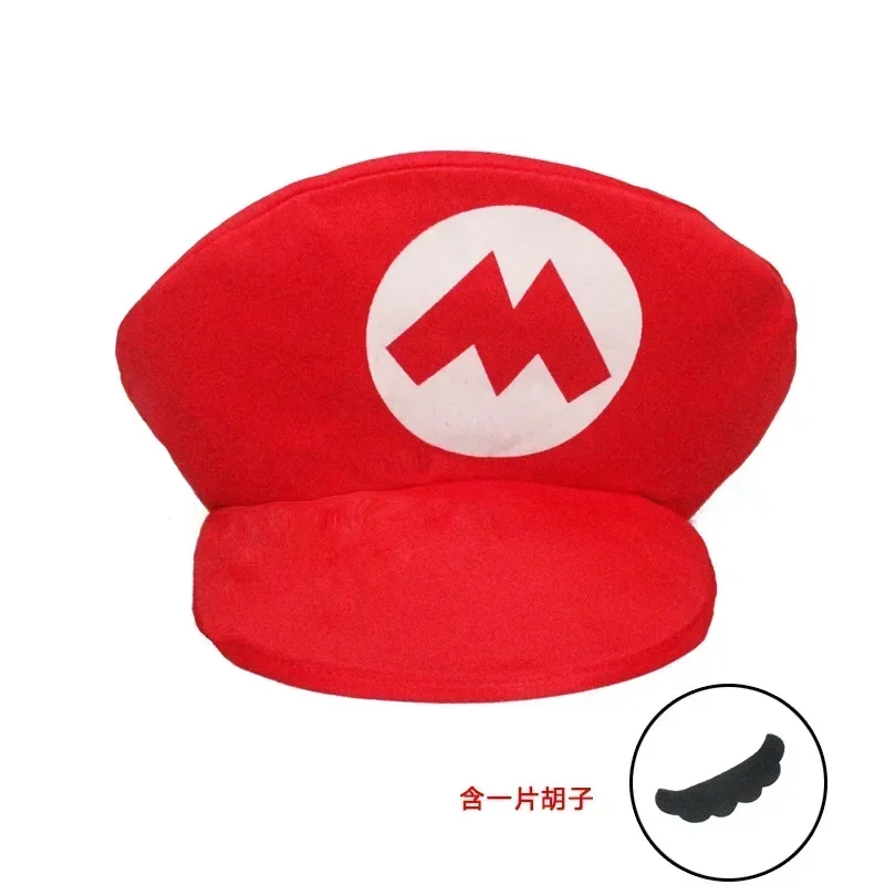 Super Marios Bros Cartoon Hat  Adult Kids Game Super Luigi Bors Cosplay Hats Red Green Cap Children Cosplay Gifts