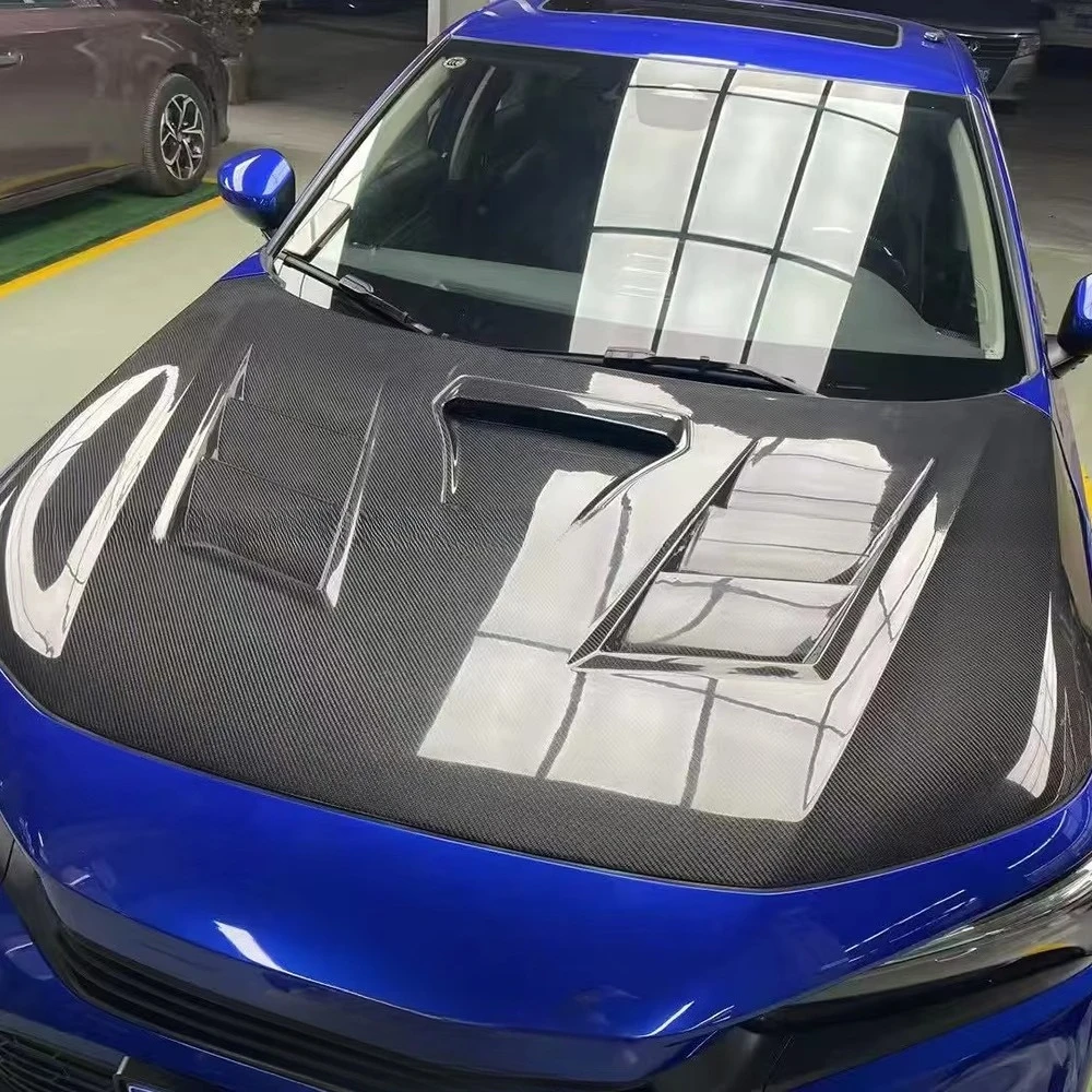 Capô dianteiro de fibra de carbono real para capô tipo R FL5 (11a geração)