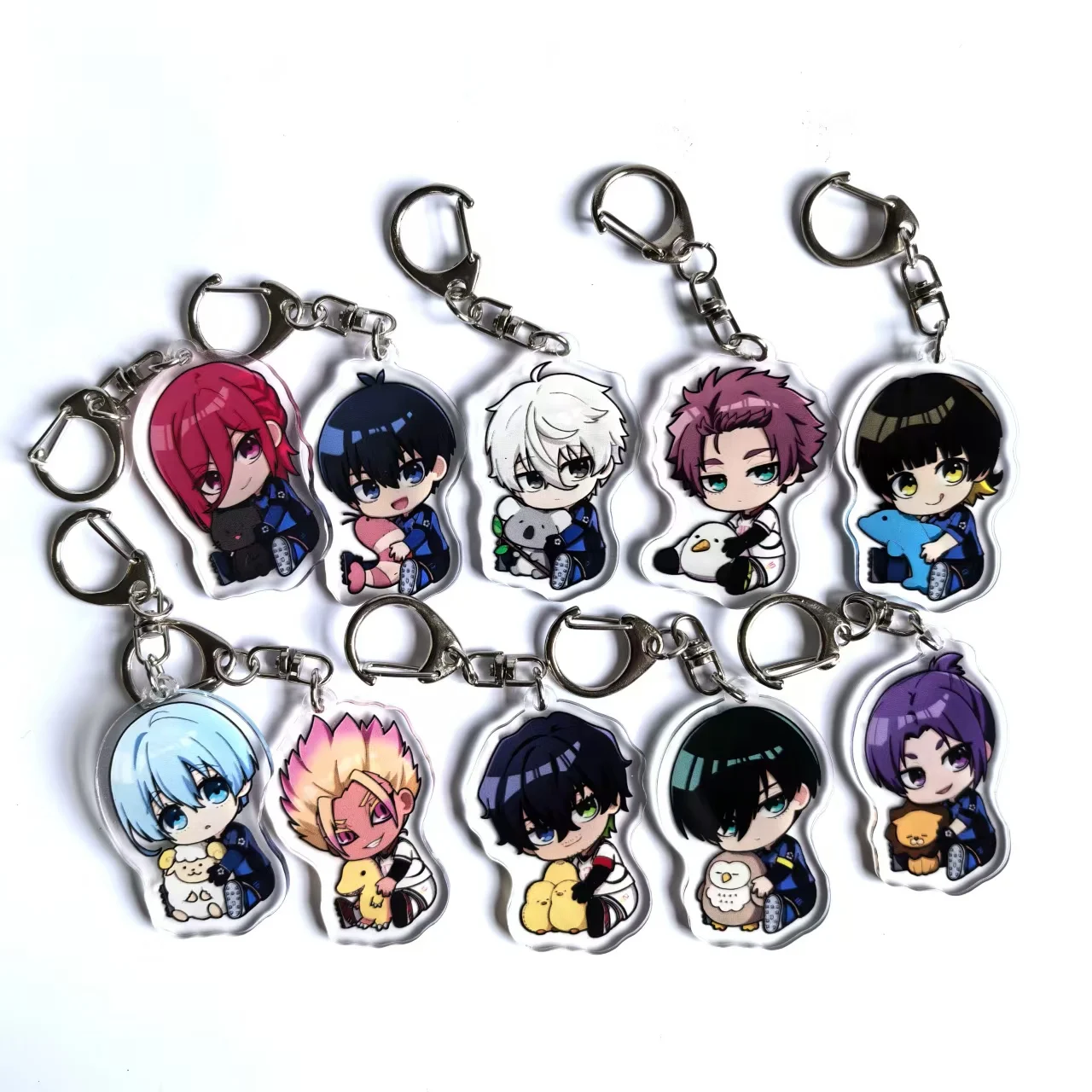 Image of Anime Blue Lock Acryl-Schlüsselanhänger Seiichi Hiori Bachira Meguru Chigiri Hyoma Kunigami Rensuke Cosplay-Zubehör