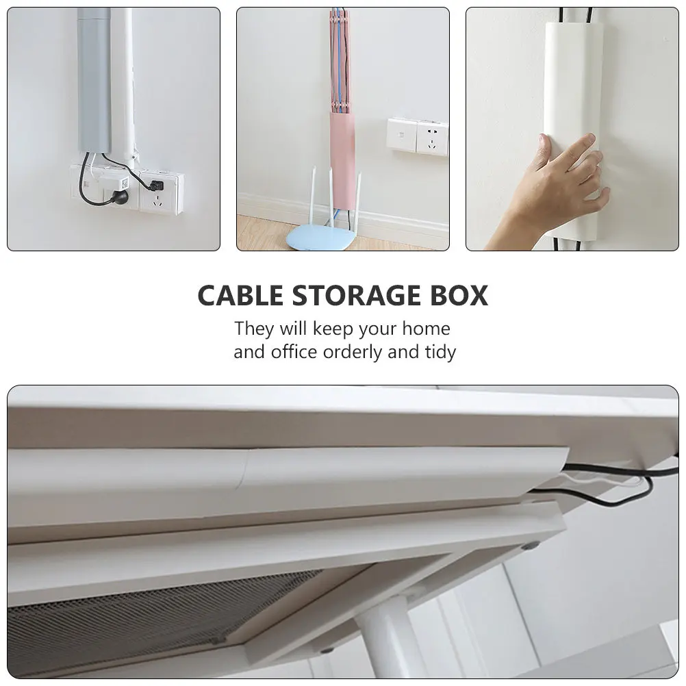 

1Set Cable Organizer Box Multi-Functional Cable Management Box for Power Plug Arrangement Dustproof Socket Organizer