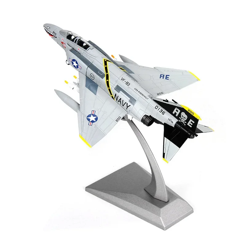 1/100 pesawat Diecast 1967 USA McDonnell F-4C Phahtom model logam mainan simulasi dapat digeser hadiah belakang untuk anak-anak