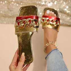 Women Slippers 2024 New Summer Women Sandals Fashion Street Flat Heels Woman Slippers Luxury Shoes Slides Women Zapatos De Mujer