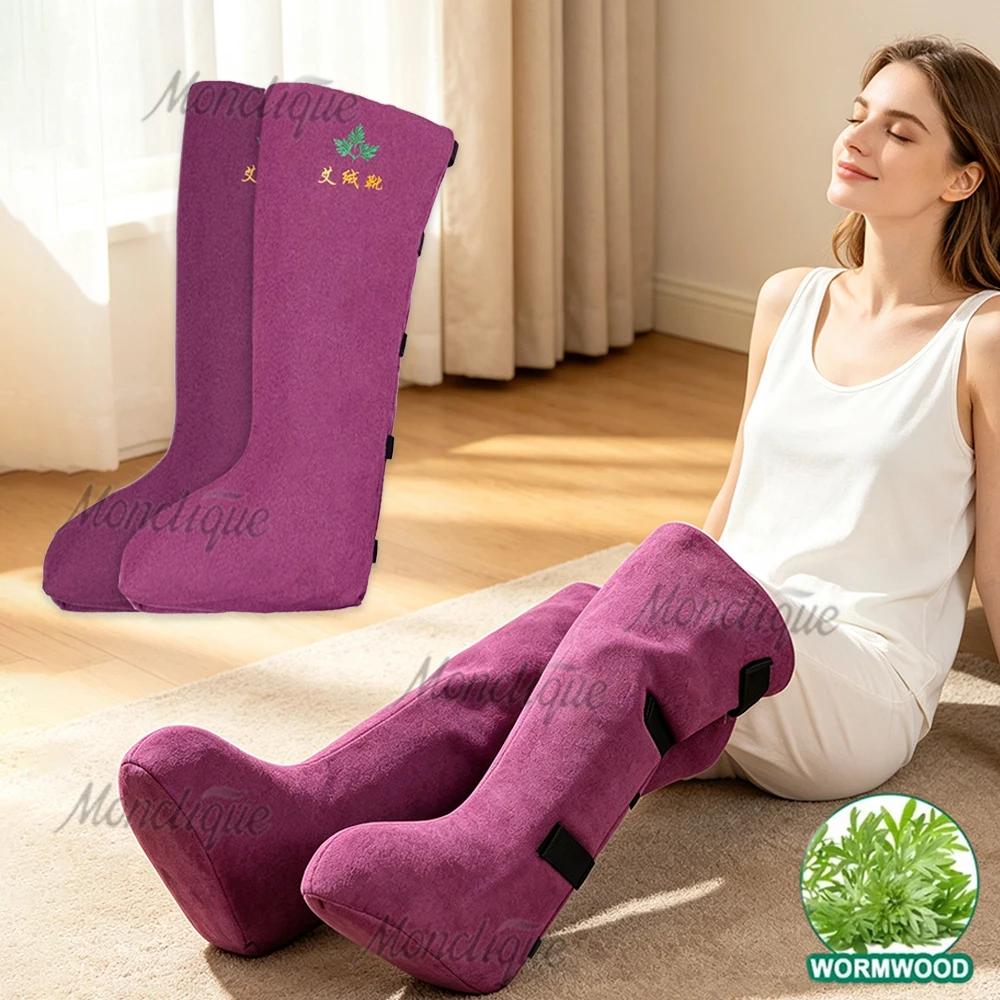 Electric Heating Boots Foot Hot Press Legs Massager Intelligent Temperature Control Timing Keep Joints Warm Knee Pads Leggings