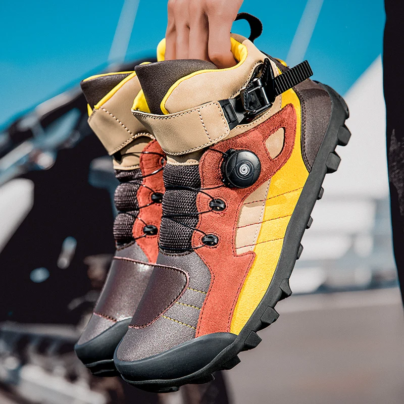 

Мужские мотоциклетные профессиональные защитные ботинки для верховой езды, новые износостойкие защитные ботинки для езды на мотоцикле по бездорожью