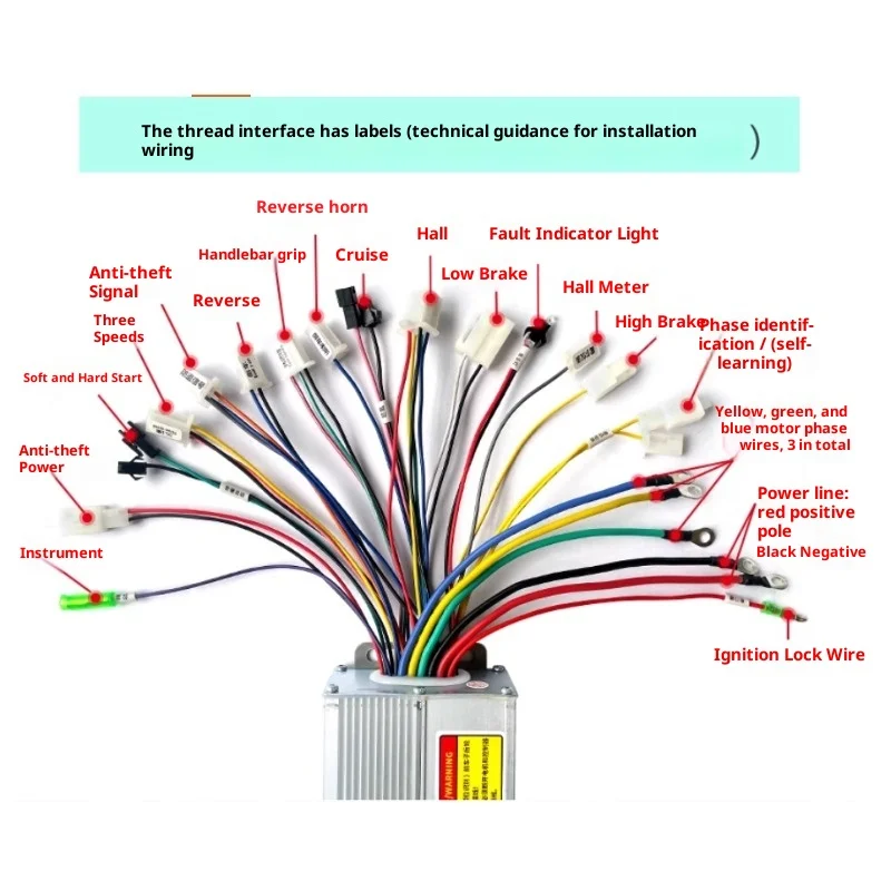 Tricycle Controller Speed Regulator Battery Intelligent Dual-mode Dedicated Electric Vehicle Motor 48V 60V 72V 1000W 1500W 1800W