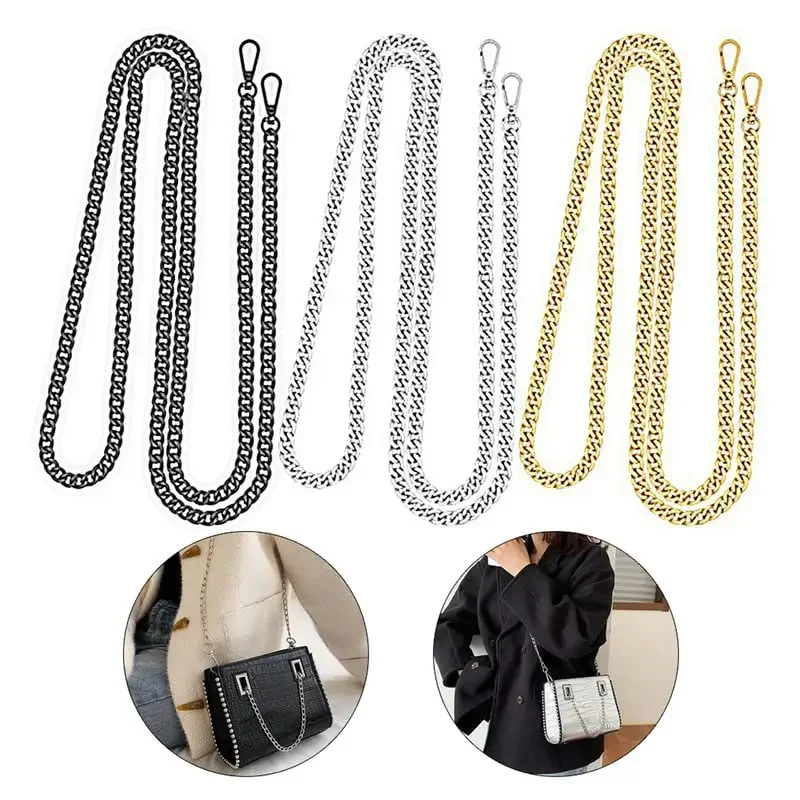 40/120Cm Metalen Aluminium Vervangende Tas Ketting Vrouwen Schouderriem Voor Tassen Vervangen Crossbody Ketting Tas Accessoires