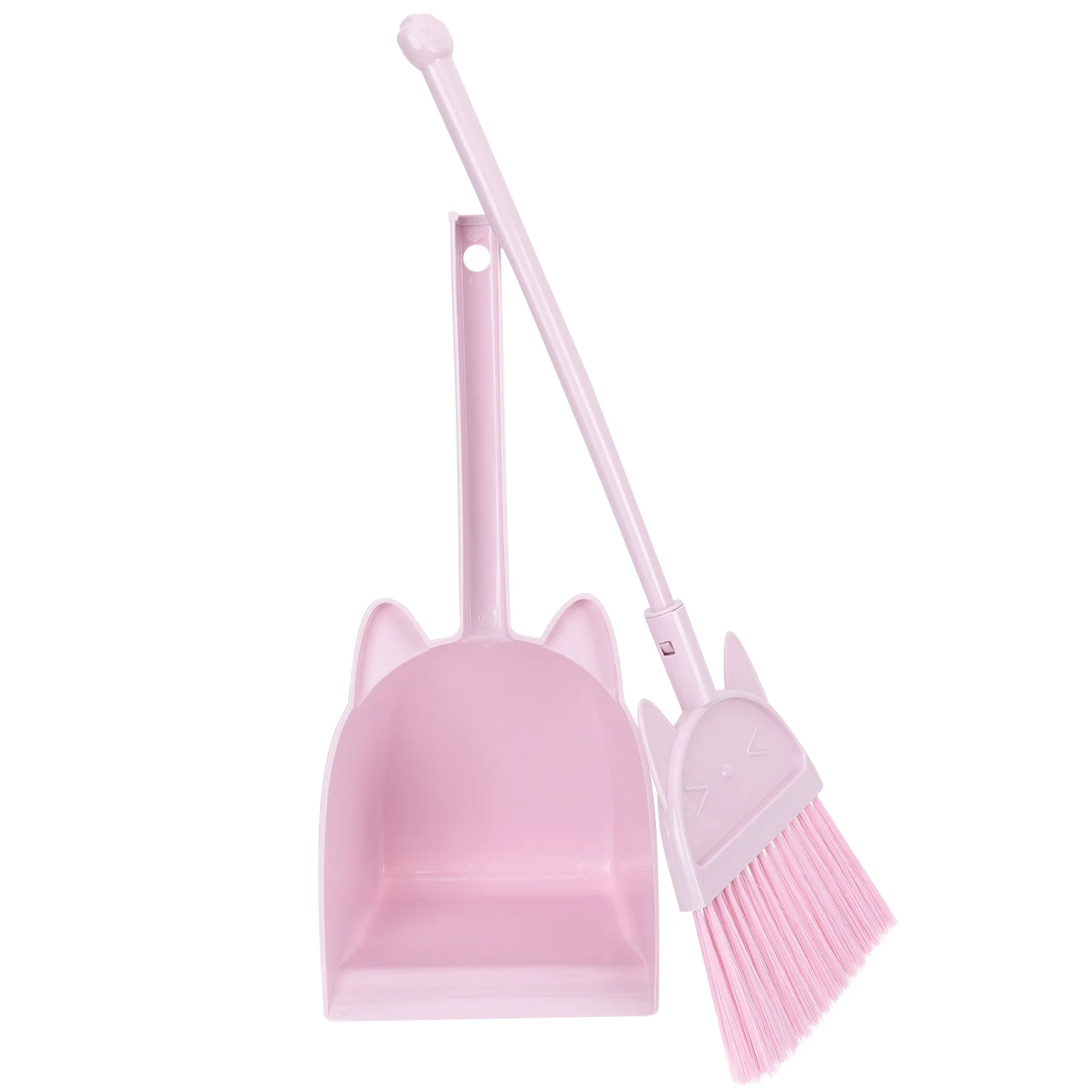 Pretend Toddler Pink Trash Can Accessories Plastic Sidewalk Broom Kids Cleaning