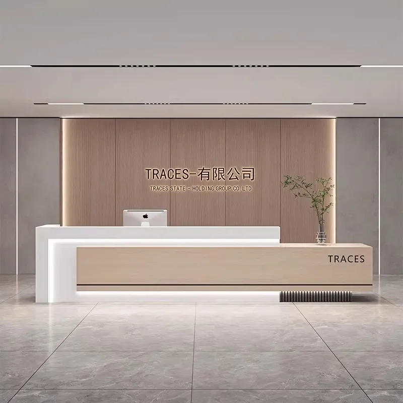 Modern Light Luxury Bar Table for Beauty Salon Hotel Front Desk Simple Checkout Counter for Clothing Store Women's Boutique