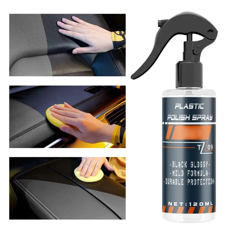 

Trim Restorer Automotive 120ml Coating Renewal Agent Car Cleaner For Interior Trim Auto Detailing Supplies Restores Lost Color