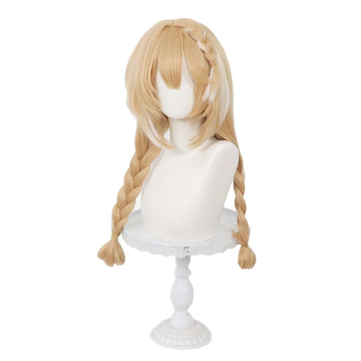 Halloween Party Arknights Snow Hunter Blonde Braid Long wig For Women