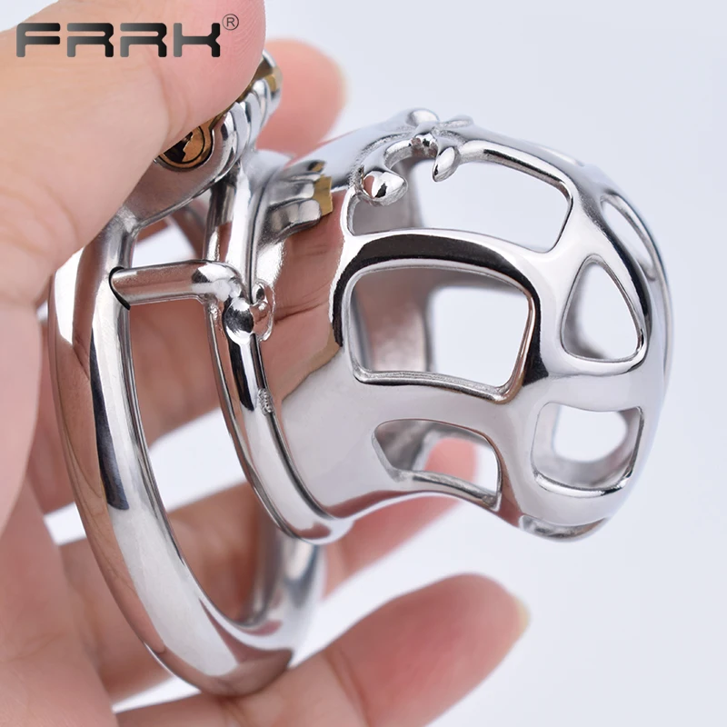 FRRK Male Chastity Cock Cage with Penis Rings for Adults 18 Sex Products Erotic Toys Entertainment BDSM Intimate Shop 정조대