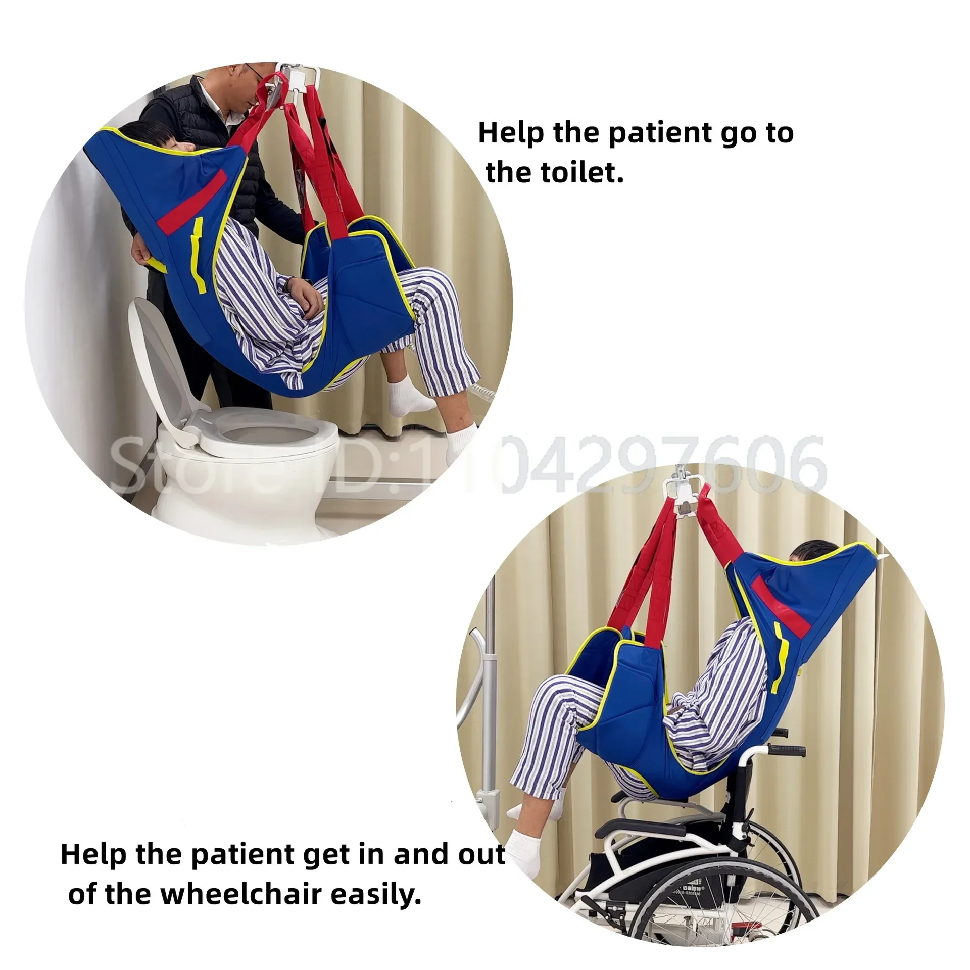 

Patient Lift Sling Transfer Belt Disabled Elderly Full Body Bed Wheelchair Spreader Lifter Sling Rehabilitation Moving Belt