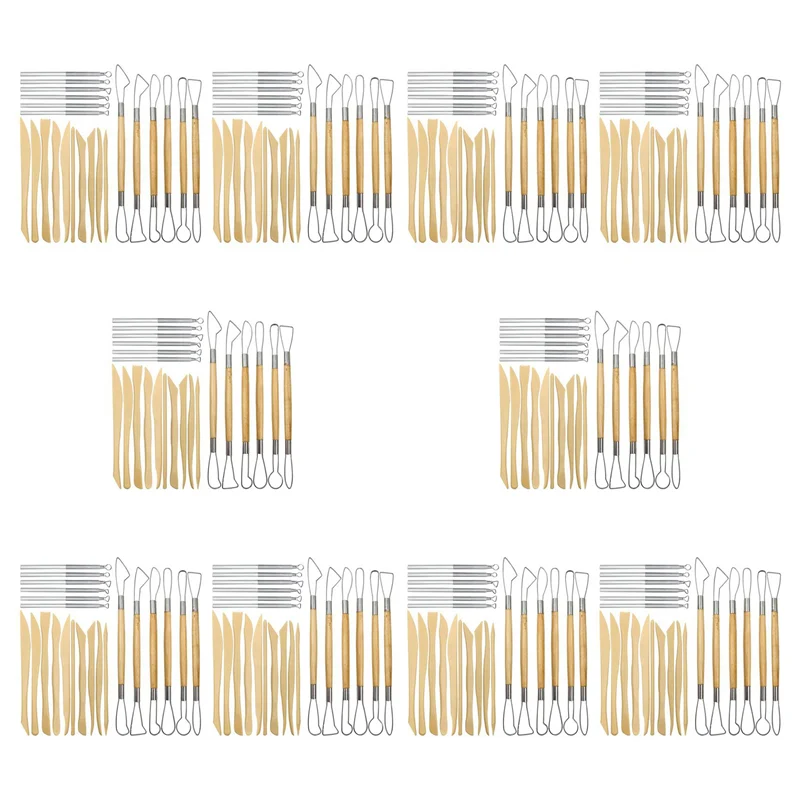 

Pottery Clay Sculpting Tools, 220Pcs Wooden Handle Pottery Carving Tools & Metal Scraper & Plastic Clay Shaping Tools-B51B