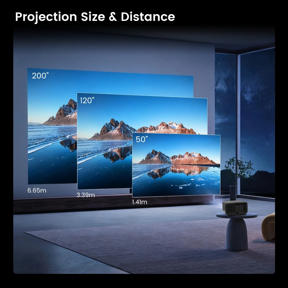 Touyinger Q13W 3800ANSI Decodificatore Full HD 4K Android 15 Supporto MEMC Smart TV Home Theater Proiettore ottico completamente sigillato