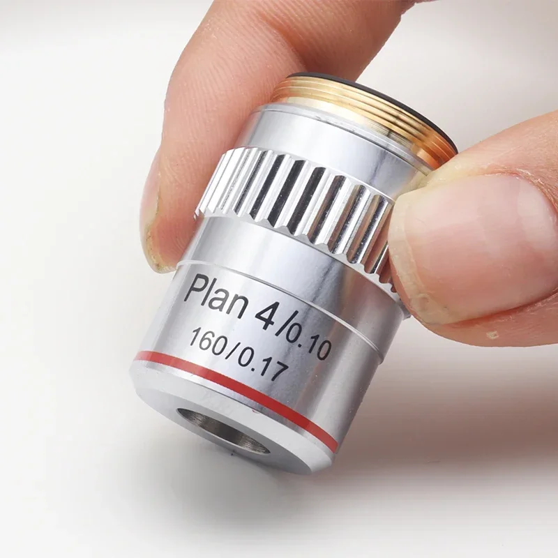 CE,Top quality 4x Plan Microscope achromatic Objective lens ,Biological Microscope Lens parts (DIN160/0.1mm)