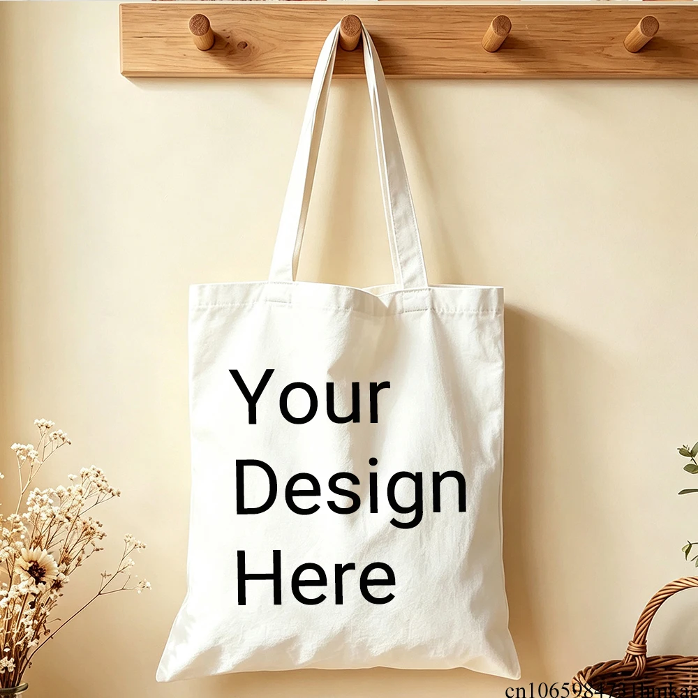 Personalisierte Stofftaschen mit Foto-Logo, wiederverwendbare Einkaufs- und Reisetasche für Damen, beidseitig bedruckt, ideal als Geschenk für die Braut – Detail 4