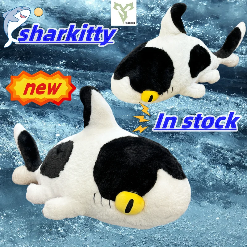 70CM Sharkitty Plush Toy Soft Animal Cartoon Pillow Shark & Cat Combine Plush Toys Soft Children's Toys Graduation Gifts