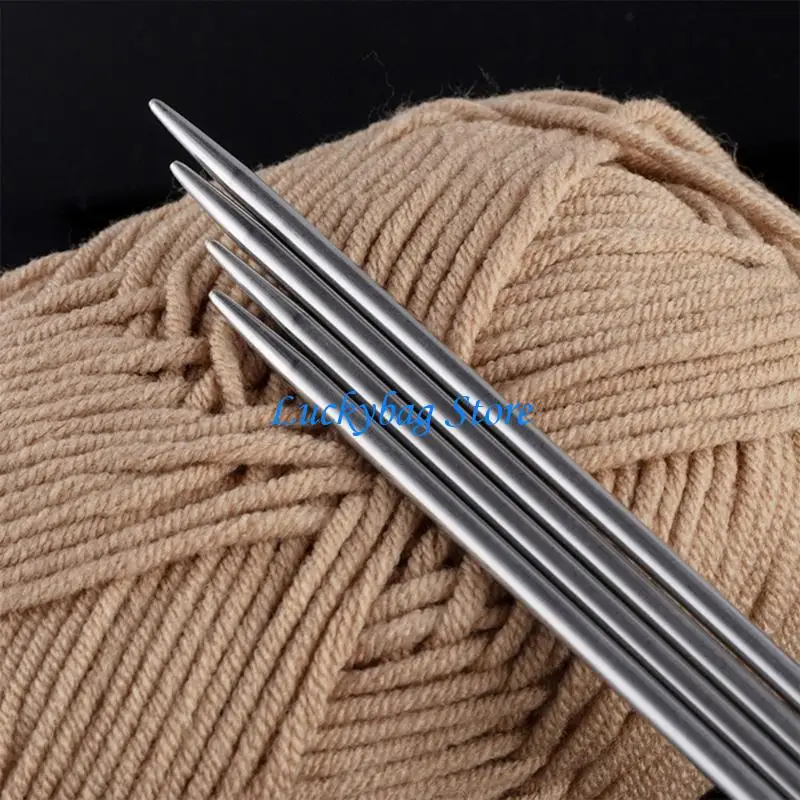 

X7XE Stainless Steel Knitting Needle Set Removable Crochet Hook Knitting Needle