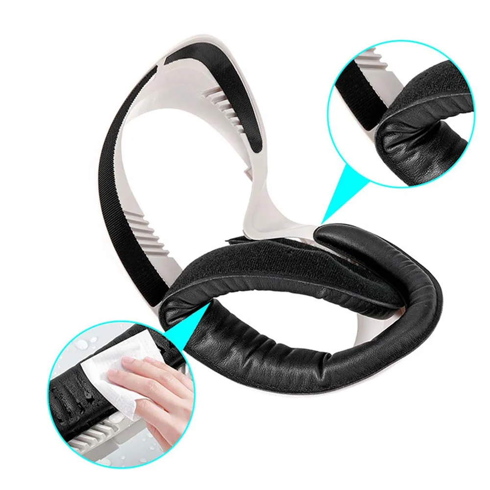 Leather Replacement Facial Interface Bracket For Meta Quest 3 PU Leather Breathable Sweat Guard Face Pad VR Accessories