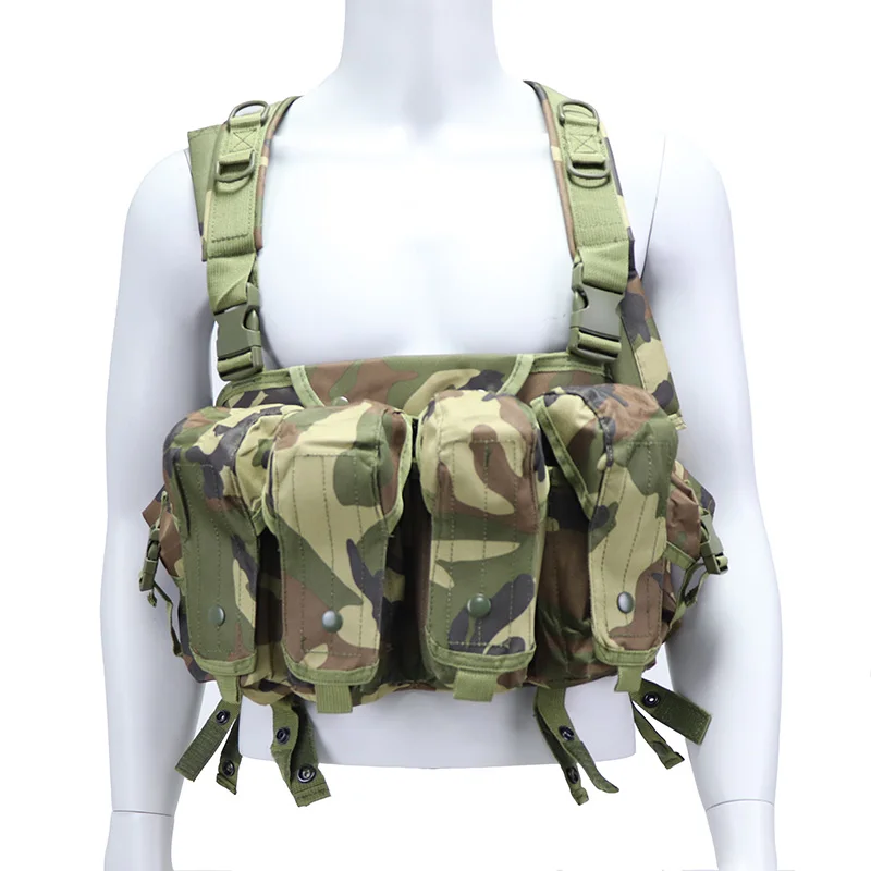 Chaleco táctico AK Molle para el pecho, equipo militar del ejército AK 47, bolsa para revistas, chaleco de caza para Paintball y Airsoft al aire