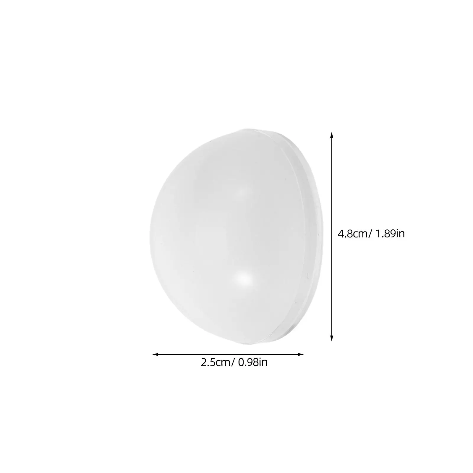 10Pcs LED Bulb Cover Half Sphere 48Mm Clear Transparent Vanity Light Shade Makeup Mirror Lamp Replacement Accessories