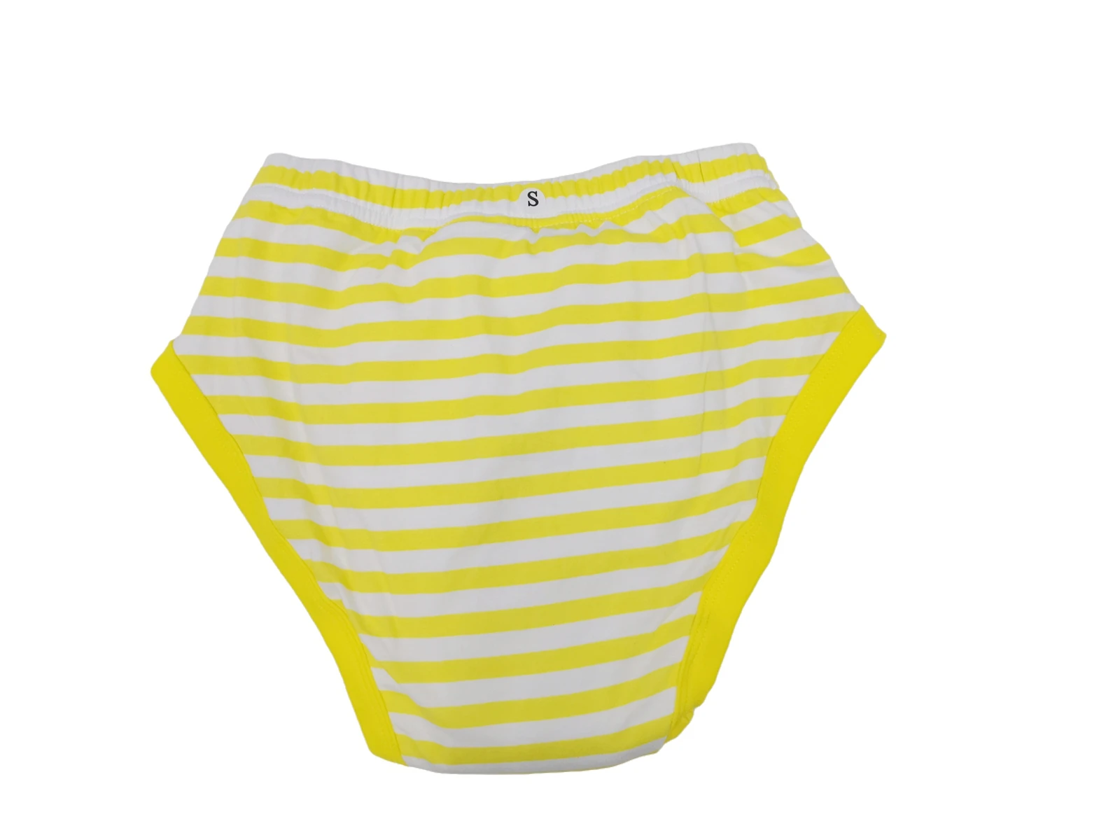 سراويل تدريب مخططة صفراء مقاومة للماء مطبوعة للبالغين/موجز للأطفال البالغين مع حشوة داخلية/سراويل تدريب ABDL مقاومة للماء