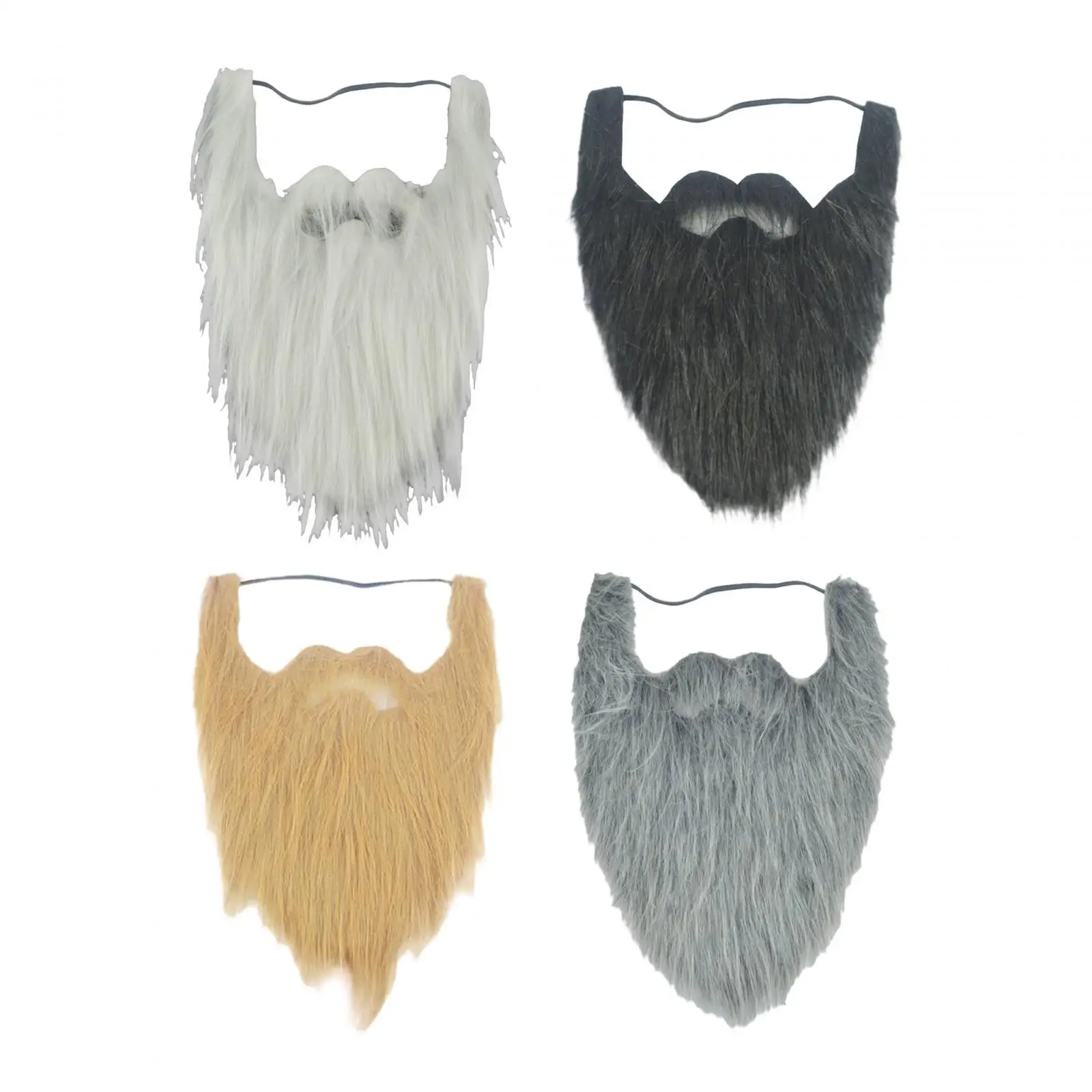 

Fake Beard Santa Claus Beard Props with Elastic Rope for Men Costume Dress up for Stage Performance, Masquerade, Party Favors