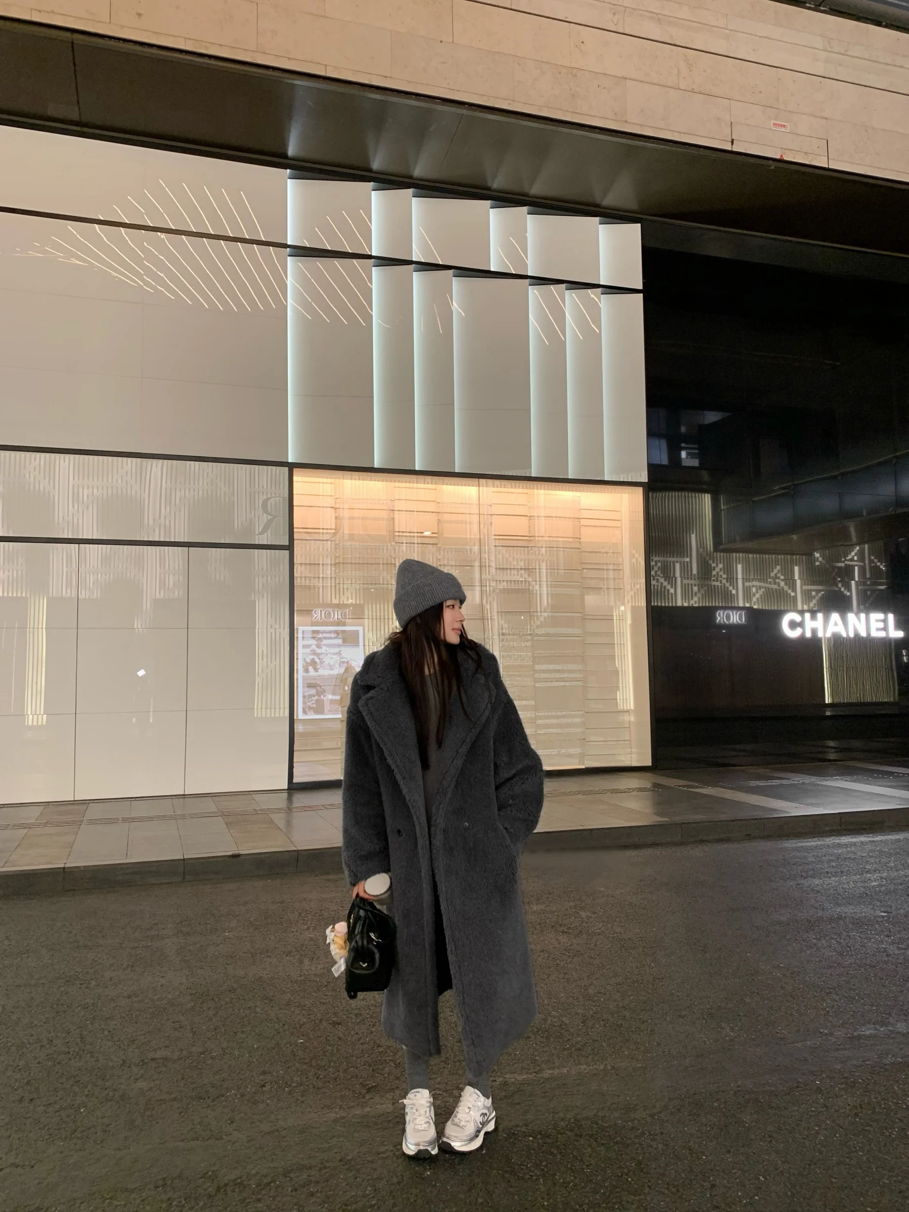 5werkwen Klassieke Teddy-wollen jas Thiened winterbovenkleding voor dames met lange mouwen, stand-fit en dubbele knoopsluiting