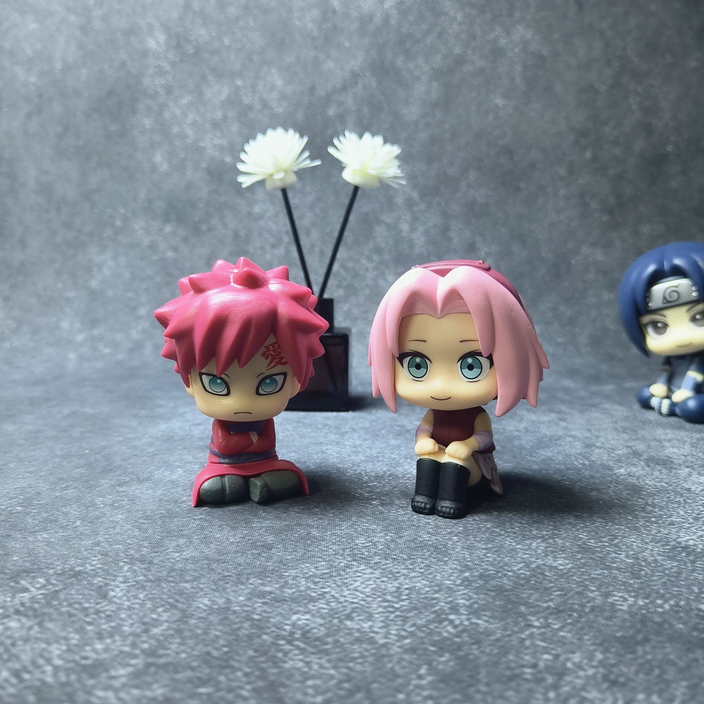 8 cm Naruto Anime Figur Sitzhaltung Q Version Sakura Gaara Action Figur Statue Sammlung Dekoration GK Modell Spielzeug Geschenk